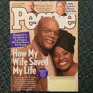 People Magazine Samuel L. Jackson & LaTanya Richardson Jackson, William Hurt NEW